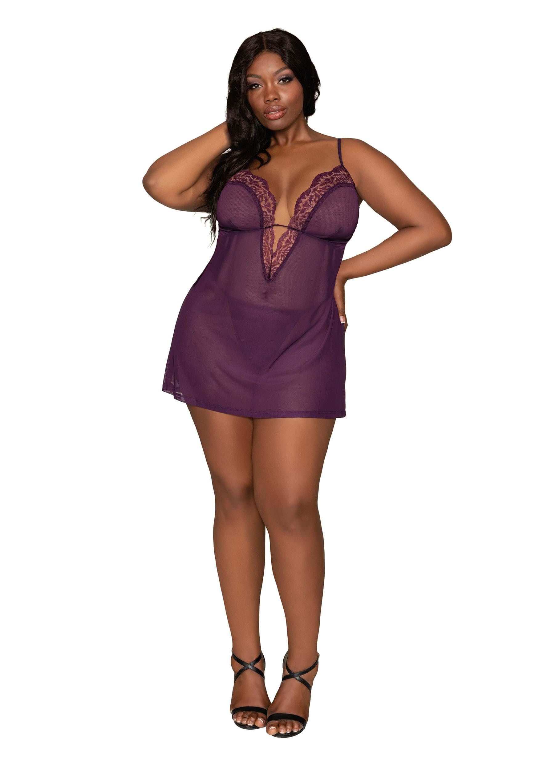 Dreamgirl womens Chemise & Robe Set - Image 5